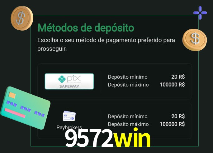 O cassino 9572win oferece uma grande variedade de métodos de pagamento